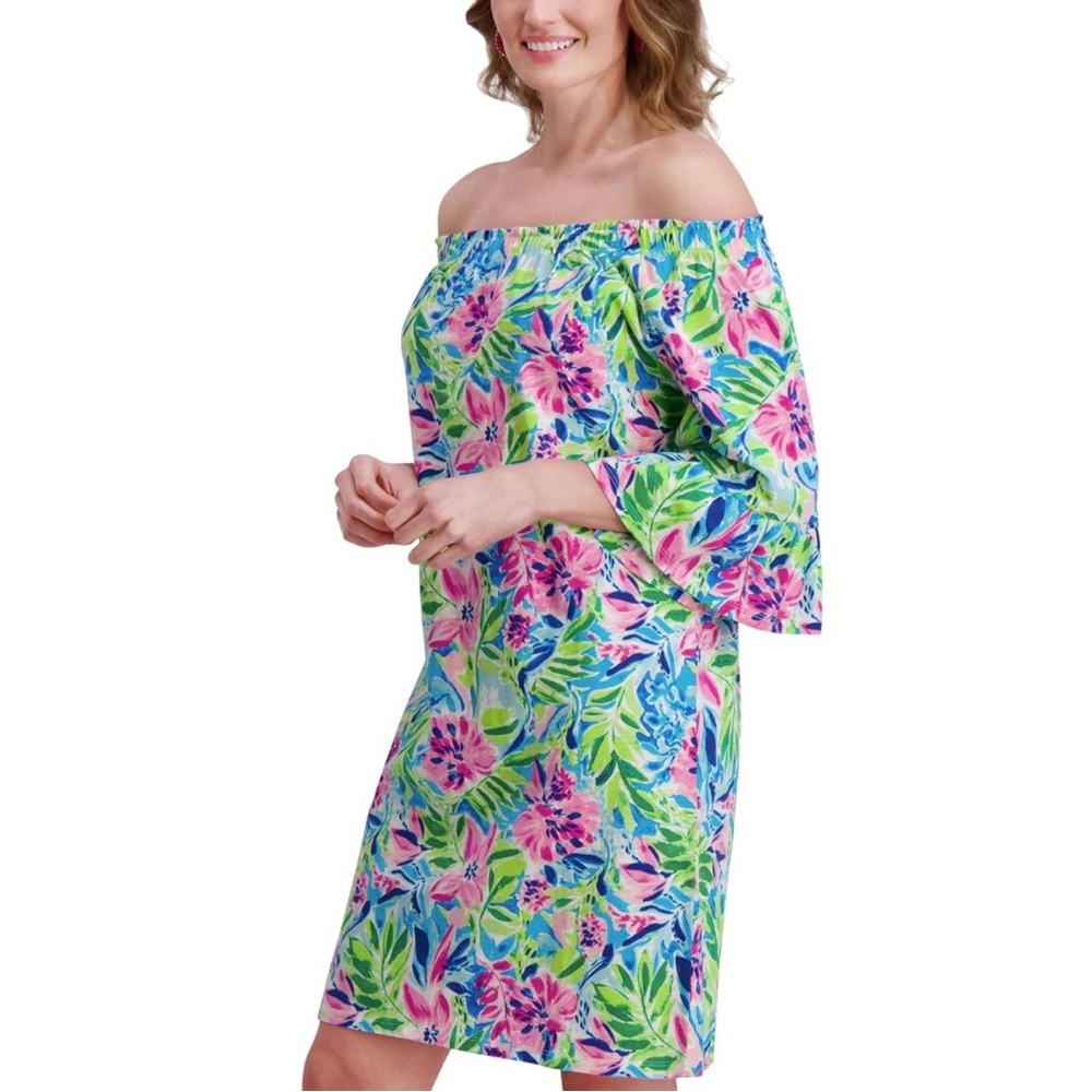 Tropical Off-Shoulder Dress 👗🏝️ - Picture 8 of 17